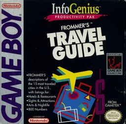 InfoGenius Productivity Pak: Frommer's Travel Guide — Game Boy